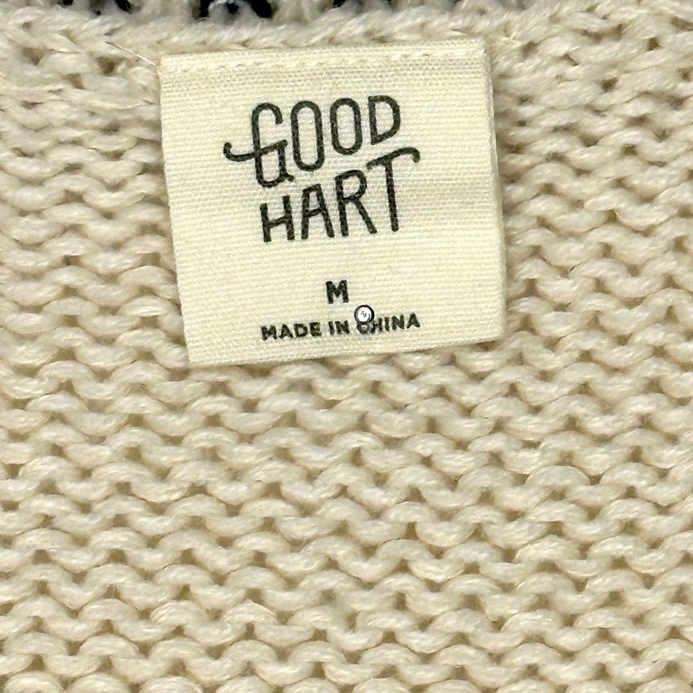 Matilda Jane Good Hart Azle Sweater 3/4 Sleeve Cream With Navy/Powder Blue Sz S - Picture 6 of 9